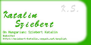 katalin sziebert business card